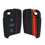 kwmobile Silicone Key Fob Cover Compatible with VW Golf 7 MK7 3 Button Car Key