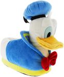 Happy Feet Slippers Officially Licensed Disney and Pixar Character, Figural Slippers for Men, Women, Kids, As Seen on Shark Tank, Donald Duck, 7.5-12 Toddler