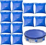 LFUTARI 12 Pack 11.5″L×11.5″W Swimming Pool Cover Hanging Bag - 0.4 mm PVC Pool Cover Weights - Heavy-Duty Winter Water Tube for Above Ground Winter Pool Cover (12 Pack)