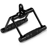 Yes4All Cable Machine Accessories, Double D Row Handle, Cable Attachment for Home Gym (Black)