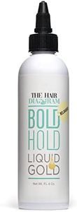 The Hair Diagram - Bold Hold Liquid Gold Reloaded - Glueless Lace Gel - Temporary Hold For Wigs and Hair Systems - Styling Agent For Baby Hairs - Non Toxic - Aerosol & Alcohol Free - Water Based