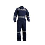 Robustt Blue Boiler Suit | Medium, 225 GSM | 100% Cotton Suit with Multiple Pockets | Retardant Industrial Suit | Workwear Suit with Reflective Tape | Unisex Coveralls for Industrial & Protective Use