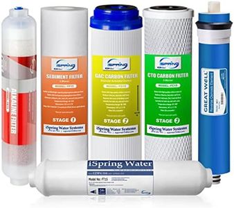 iSpring F6K75 Replacement Under-Sink Water Filters, 6-Stage Reverse Osmosis RO Water Filtration Systems with Alkaline Mineral Filter, 6-Months Replacement Supply Set, 6 Count (Pack of 1)