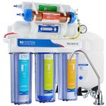 Max Water 6 Stage Dual Output 100 GPD (Gallon Per Day) RODI (Reverse Osmosis Deionization) Water Filtration System for Drinking and Aquarium