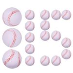 LNGJIN Foam Softball, Pack of 15 PU Baseball, Foam Softball, Soft Baseballs, Sporty Rounding Ball, Training Baseball, Soft Balls, Foam Balls, Pitching Catch Training