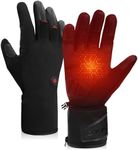 Dr.warm Cycling Heated Gloves for Men Women, Rechargeable Heating Gloves Splash-Proof with Adjustable Wrist, Electric Hand Warmer for Winter Cycling, Skiing, Hiking, M