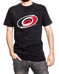 Calhoun NHL Surf & Skate Men's Garment Dyed Vintage T-Shirt (Carolina Hurricanes, Large)