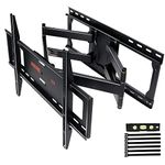 TV Wall Bracket Mount for 32-80 Inch TVs WHYFONE Long Reach TV Wall Bracket with 635mm Dual Arms, Swivel Tilt Full Motion TV Mount for Flat&Curved TVs up to 60kg, Easy for TV Centering, VESA 600x400mm