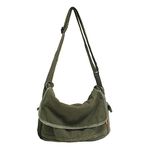 Vintage Canvas Messenger Bag for Men Women Crossbody Bag Satchel Shoulder Bag Harajuku Streetwear, Army Green