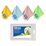 GOFREE Premium Microfiber Cleaning Cloth For Spectacles, Glasses, Camera Lens Combo Pack Of 1 - (4 Pcs In One Pack)