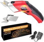 Fabric Cardboard Cutter Cordless Electric Scissors: Gifts for Men Women 4V Carpet Cutter Tools Cutting Box Leather, Rechargeable with Safety Lock Unique Gift Ideas for Adluts Crafter Tailor Household