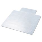 deflecto EconoMat Occasional Use Chair Mat for Low Pile 45 x 53 w/Lip Clear