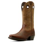 Ariat Men's Sport Square Toe Cowboy Boot, Brown Bomber/Brown Oiled Rowdy, 10.5