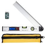 Proster Digital Angle Gauge 0-225° Digital Inclinometer Protractor Angle Finder with LCD Spirit Level 400mm/16 inch for Vertical Horizontal Dual Spirit Level