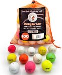 Golf Ball Monkey Recycled Golf Balls Bulk Pack - 100 Hit-Away Practice Balls Including Golf Balls for Titleist & More with Mesh Bag - Pre-Owned Used Golf Balls for Driving Range & Training