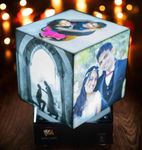 ZOCI VOCI Acrylic Nostalgia- Rotating Photo LED Lamp | Anniversary Gift For Wife/Husband, Pink