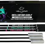 HELLAFAR GOLF Golf Swing Speed Training Sticks | Increasing Club Head Speed and Distance | 6 Month Swing Stick Training Program | Includes 3 Weighted Golf Speed Sticks w/Bonus Stretch Program