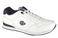 Dek Mens Anchor Trainer Style Lace Up Lawn Bowling Shoes White/Navy 7 UK