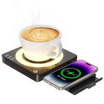 Smart Coffee Mug Warmer, 15W Wireless Charging, 3 Heat Settings, Temperature Controlled, 8H Auto Off, Candle Warmer, Safe for Heating Coffee, Beverage, Milk, Tea