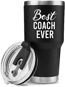 Panvola Best Coach Ever Sports Coach Gifts Soccer Football Baseball Basketball Gym Trainor Mentor From Team Members Students Vacuum Insulated Tumbler Stainless Steel Travel Mug With Straw (30 oz)