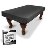 GoSports 8 ft Premium Leatherette Pool Table Cover - Waterproof & Tearproof - Heavy Duty Indoor & Outdoor Billiard Table Cover