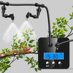 Reptile Mister Misting System with 2200mAh Battery: Speetop Automatic Reptile Humidifier with Timer for Reptile Terrariums, Adjustable 360° Spray Nozzles, LCD Display, for Chameleon Reptiles