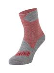 SEALSKINZ | Bircham | Unisex Waterproof All Weather Ankle Length Sock | Running, Trekking, Camping & Everyday Use | Merino Wool Lining | 4-Way-StretchRed, M