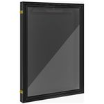 HOMCOM Jersey Display Frame Case, Acrylic Sports Shirt Shadow Box for Basketball Football Baseball (Black, 23.5" W x 31.5" H)