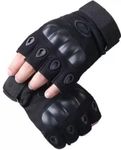 ArrowMax Half Finger Hard Knuckle Motorcycle Army Shooting Tactical Outdoor Breathable Gym & Fitness Riding Gloves for Boys & Men