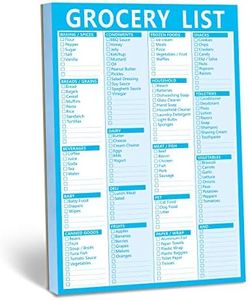 90 Pages Grocery Shopping Weekly Planner List Note Pad with Magnet Mountings (6" x 9")