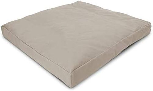 Zabuton Meditation Cushion for Workout - Supportive Yoga Floor Seat Cushion for Comfort & Posture Support - Natural Washable Cotton Fill kneeling Pad - Made in USA - Standard 24x24x2, Natural