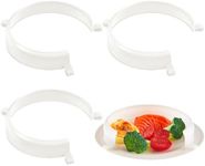 Landical 3 Pcs Clip On Plate Guard for Eating Spill Proof Food Guard for Plates Self Feeding Dining Assistive for Elderly Disabled Handicapped Adults Scooping Food, Fits Most 9" to 12" Plates