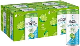 Mount Franklin Lightly Sparkling Water Lime Multipack Mini Cans 24 x 250mL