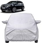 Autofact Waterproof Car Body Cover Compatible with Nissan Terrano (2013 to 2017) with Mirror Pockets (Shinning Silver)