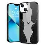 Black Butterfly Animal Pattern Designed for iPhone 6/6s Case Shockproof Anti-Scratch Protective Cover Hard Aluminum Back Case Slim Cell Phone Cases iPhone 6/6s for Girls Women