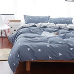 Uozzi Bedding 3 Piece Duvet Cover Set Queen/Full, Reversible Printing with Brushed Microfiber, Lightweight Soft, Comfortable , Durable (Gray, Queen) by Uozzi Bedding