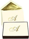 Designer greetings Monogram Boxed Note Cards, Personalized Stationery Set (10 Count), Letter A, (622-00127-005)