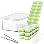 DOQAUS Ice Cube Tray with Lid and B