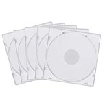 Lucky Monet 50 Pack 5.2mm CD Case Slim Single Super Clear PP Poly Plastic CD DVD R CDR Case Disc Storage Wallets with Outer Sleeve