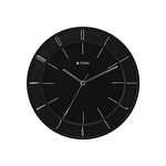 Titan Contemporary Wall Clock with Domed Glass - 27 Cm X 27 Cm (Small), Analog, Black