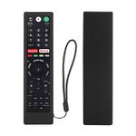 chmy Protective Silicone Remote Case for Sony RMT-TX102U RMF-TX200U RMT-TX200U RMF-TX300U Smart Android TV Voice Remote Controller Washable Skin-Friendly Remote Cover with Loop (Black)