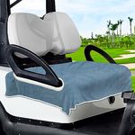 YOKYHOM Summer Golf Cart Seat Covers, Grey Blue Golf Cart Seat Towel Blanket Keeps Seat Cool and Clean, 100% Microfiber, Suits EZGO, Yamaha, Club Car and More 2-Seat Golf Carts, 51''x 31''