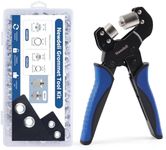 Newdeli Grommet Tool Kit- 3/8 inch Handheld Grommet Plier with Interchange 1/4 inch Grommet Die and 500 Pairs 3/8" 1/4" Metal Eyelets and Grommets for Fabric Tarps Leather- 10mm 6mm Punch Eyelet Tool