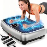 Vibration Plate, MOSUNY 2026 Powerful Vibration Plate Exercise Machine With Dual Motors, Comfortable Silicone Pad, 204 kg Weight Capacity Vibration Plate For Lymphatic Drainage & Weight Loss