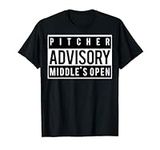 Slow-pitch Softball Middle's Open Pitcher Advisory Shirt T-Shirt