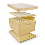 Mann Lake® Unassembled Complete Bee Hive Box w/Foundation, Langstroth 10 Frame