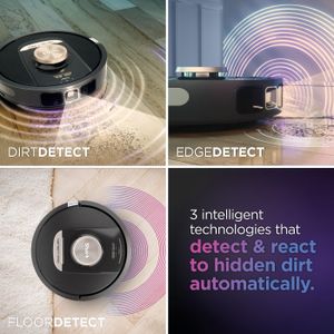 Shark PowerDetect Robot Vacuum – Black, Smart Sensor Cleaning