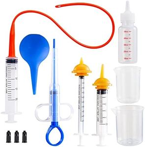 Pet Nursing Kit, Dog Cat Feeding Syringe Nipple Bottles, Pet Pill Gun Dispenser, Puppy Kitten Tube Feeding Kit 10Fr Size