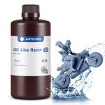 ANYCUBIC Water Washable ABS-Like 3D Printer Resin, High Toughness and Durability, High Precision and Easy to Post-Process, Low Odor, Wide Compatibility for All LCD Resin 3D Printers (Gray, 1kg)