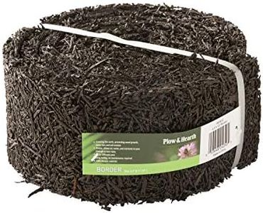 Permanent Mulch Recycled Rubber Border | Weed Deterrent | Easy Install | Scatter-Proof | Landscaping | Paths - 4½"W x 120" L | Eco-Friendly Design